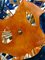 Sputnik Murano Kunstglas Kronleuchter in Blau Orange & Gold, 1990er 5