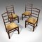 Antike Irische Mahagoni Stühle mit Sprossenlehnen, 4er Set 9