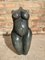 Vintage Woman Bust Green Marble Sculpture, 1960s 4