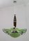 Lámpara de araña Incamiciato Art Déco de vidrio y cromo, años 30, Imagen 1