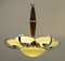 Lámpara de araña Incamiciato Art Déco de vidrio y cromo, años 30, Imagen 4