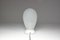 Lámpara de mesa de cristal de Murano blanco, años 70, Imagen 5