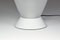 Lámpara de mesa de cristal de Murano blanco, años 70, Imagen 7