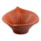 Glazed Ceramic Bowl with Dark Orange Tones, 1980s 1