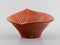 Cuenco de cerámica esmaltada con tonos naranja oscuro, años 80, Imagen 2