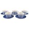 Tazze con piattini in ceramica smaltata di Jackie Lynd per Duka, set di 10, Immagine 1