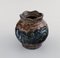 Antike Jugendstil Vase aus glasierter Keramik von Moller & Bøgely 3