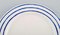 Plates in Glazed Stoneware with Blue Decoration by Jackie Lynd for Duka, Set of 6 3