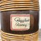 Vintage Cocked Wooden Storage Barrel with Willow Rods , Set of 2 4