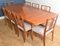 Rosewood Dining Table & Chairs from Gordon Russell, Set of 9, Image 1