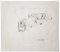 Wilhelm Lorenz, Chasse au Lion, Crayon Sur Papier, Moyen-20ème Siècle 1