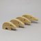 Travertine Anteater Sculptures designed by Enzo Mari for F.lli Mannelli, 1970s, Set of 4 1
