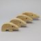 Travertine Anteater Sculptures designed by Enzo Mari for F.lli Mannelli, 1970s, Set of 4 3