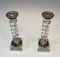 Twisted Candlesticks in Silver Plated Metal and Acrylic Glass, France, 1970s, Set of 2 3