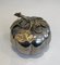Pumpkin Ice Bucket in Silver Plated Metal and Brass, France, 1975 1