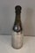 Champagne Bottle Shaker in Silver Plated Metal and Brass, France, 1930s 1