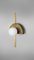 Brass Exhibition Square in Circle Wall Light 3