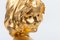 Gilded Bronze Child"s Head on Marble Base, Image 3