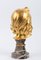 Vergoldeter Bronze Kinderkopf mit Marmorsockel 5
