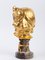 Vergoldeter Bronze Kinderkopf mit Marmorsockel 7