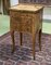 Louis XV Palisander Nachttisch mit Intarsien & Marmorplatte 3