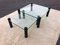 Glass and Lacquered Wood Coffee Tables from Ligne Roset, 1980s, Set of 2 1
