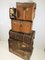 Antique Decorative Wood and Canvas Trunks, 1920s, Set of 6 23