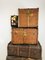 Antique Decorative Wood and Canvas Trunks, 1920s, Set of 6 25