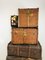 Antique Decorative Wood and Canvas Trunks, 1920s, Set of 6, Image 25