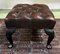 Chesterfield Red Leather Footrest, 1970s, Imagen 6