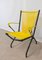 Butaca Mid-Century de metal tubular amarillo, Imagen 4