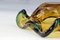 Italian Murano Sommerso Glass Bowl in Green and Yellow, 1970s, Image 6