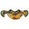 Italian Murano Sommerso Glass Bowl in Green and Yellow, 1970s, Image 1
