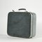 Vintage Suitcase in Green Checkered Rigid Cardboard, Italy, 1950s 3