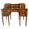 Antique Victorian Freestanding Inlaid Writing Desk from Maple & Co., Image 1