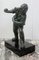 Escultura The Boules Player, escultura de bronce con pátina verde, principios del siglo XX, Imagen 3
