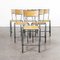 High Laboratory Stacking Dining Chairs or Barstools from Mullca, 1950s, Set of 6 2