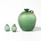 Green Murano Glass Vases Set, Set of 3 1