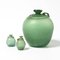 Green Murano Glass Vases Set, Set of 3 3