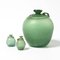 Grünes Murano Glas Vasen Set 3