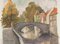 Charlotte Jamois - Landscape With A Village - Originales Aquarell von Charlotte Jamois - 1939 1