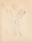 Desconocido - Zither Player - Dibujo a lápiz original, siglo XIX, Imagen 1