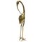 Large Vintage Brass Crane Bird, 1970s 1