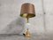 Brass and Opaline Pineapple Leaf Table Lamp, 1960s 7