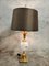 Brass and Opaline Pineapple Leaf Table Lamp, 1960s 2