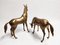 Large Brass Horse Statues, 1970s, Set of 2 4