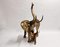 Large Brass Elephant Sculptures, 1970s, Set of 2 7