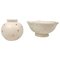 Mid-Century Carrara Vase and Bowl Set by Wilhelm Kage for Gustavsberg, 1940s, Image 1