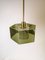 Mid-Century Deckenlampe aus handgeblasenem grünem Glas von Carl Fagerlund für Orrefors 3