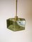 Mid-Century Deckenlampe aus handgeblasenem grünem Glas von Carl Fagerlund für Orrefors 2